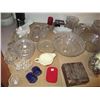 Image 2 : Miscellaneous lot - clear glass bowls, collectors plates, ornament, box