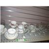 Image 2 : Teacup & saucer sets + wine glasses, chalkware, cream & sugar, glassware