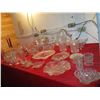 Image 1 : Huge lot of clear glass dishes + crystal - (40+ pieces)