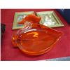 Image 4 : Blown glass bird dishes with vintage pictures