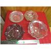 Image 2 : (4) Glass dishes (bowls) - One is footed