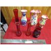 Image 1 : (7) Vases - ceramic + glass