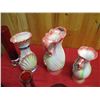 Image 4 : (7) Vases - ceramic + glass