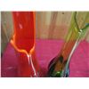 Image 3 : 2X THE BID PRICE - Orange + Green vases - 21" tall + 23" tall