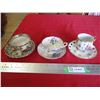 Image 1 : 3X THE BID PRICE - 3-footed cup & saucers