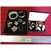 Image 1 : lot of costume jewelry - brooches, earrings, bracelets