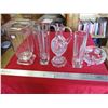 Image 1 : Lot of (5) crystal + glass pieces - Vases, footed bowl