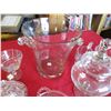 Image 3 : Ice bucket, footed glass, cream & Sugar, glass candy dish, small footed bowl, crystal butter dish, v