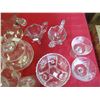 Image 4 : Ice bucket, footed glass, cream & Sugar, glass candy dish, small footed bowl, crystal butter dish, v