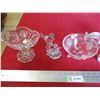 Image 2 : Clear glass figurines + misc glassware