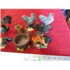 Image 3 : lot of rooster ornaments + misc