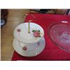 Image 2 : 2-tiered cookie tray, 2 glass cake platters