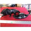 Image 3 : Novelty plate + figurines - lion 14" long