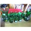 Image 2 : Lot of green glasses, vases, divided dish + glass bowl