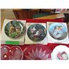 Image 2 : (3) Collector plates - glass platter, bowl + white platter