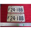 Image 1 : 1961 Saskatchewan (Pair) License Plates