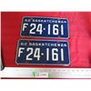 Image 1 : 1962 Saskatchewan (Pair) License Plates