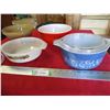 Image 6 : Pyrex casserole dishes with lids + Medalta stoneware bowl