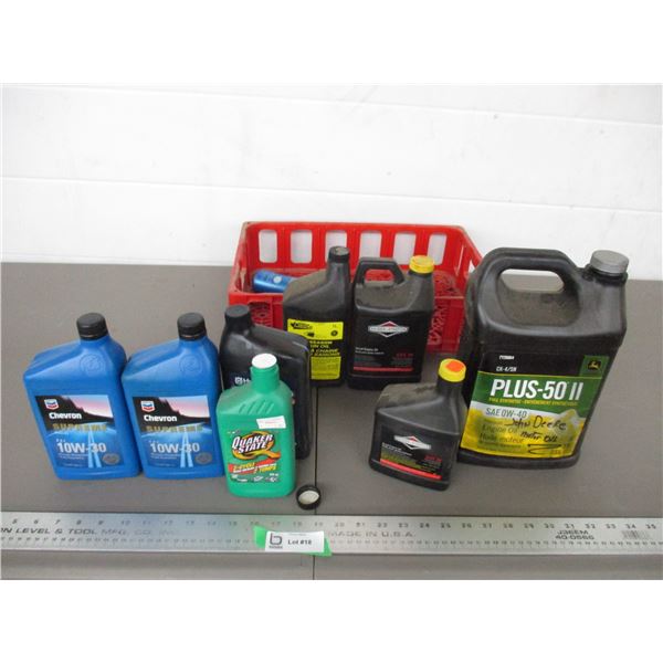 misc oils - Chevron and Quaker state are full, rest partial