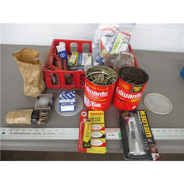 misc nails screws, etc