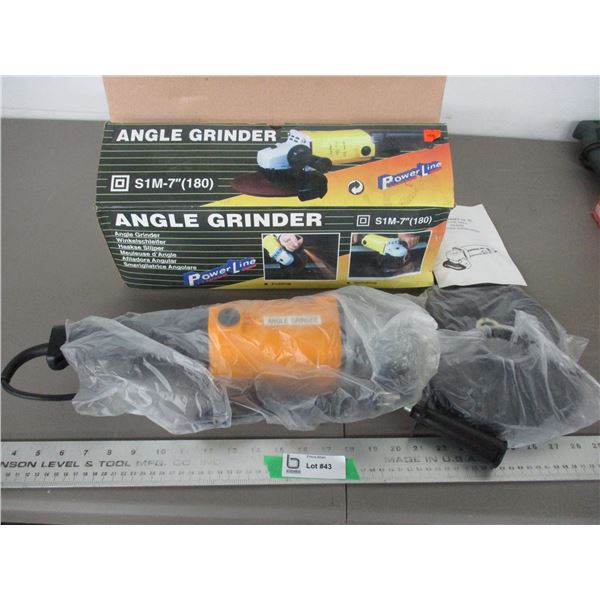 Powerline 7" angle grinder (new)