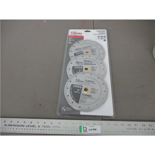 DYR Super Pro set of 3 7" diamond plates (new)