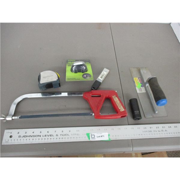 Handsaw, 22mm socket + misc