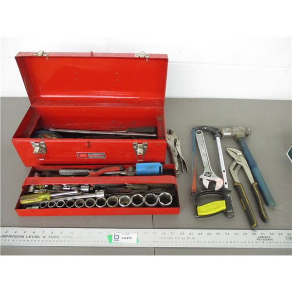 Craftsman tool box with sockets + hand tools