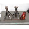 Image 1 : (2) Jack stands + bottle jack (no handle)