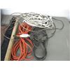 Image 2 : Rubbermaid basket, extension cords, misc