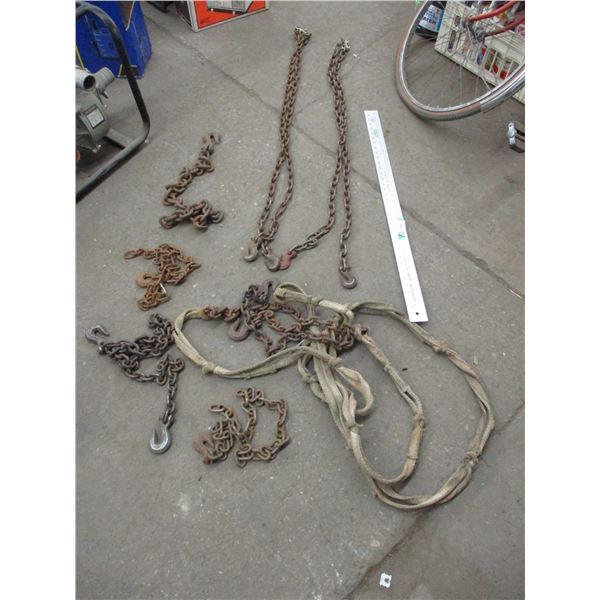 Chains, tow rope