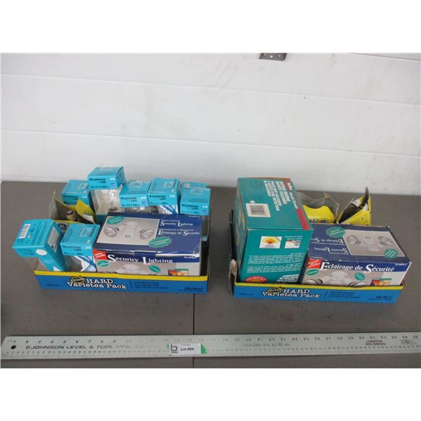 2X THE BID PRICE - light bulbs, security lights