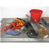 Image 1 : Extension cords, knee pads, wire brushes, saws, misc