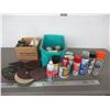 Image 1 : Sanding wheels, paint, fluids, misc