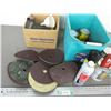 Image 2 : Sanding wheels, paint, fluids, misc