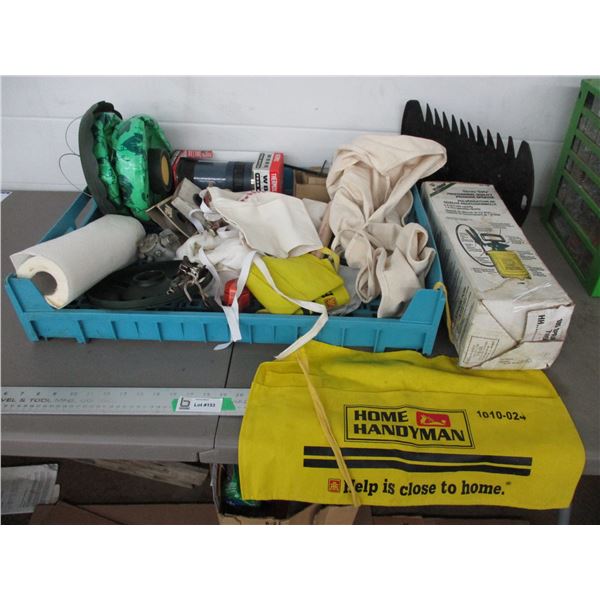 Tool apron, sprayer, misc