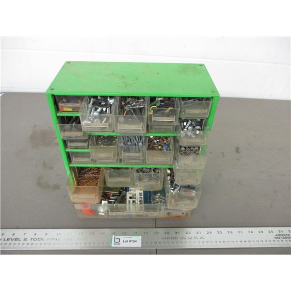 Organizer with nails, bolts, screws