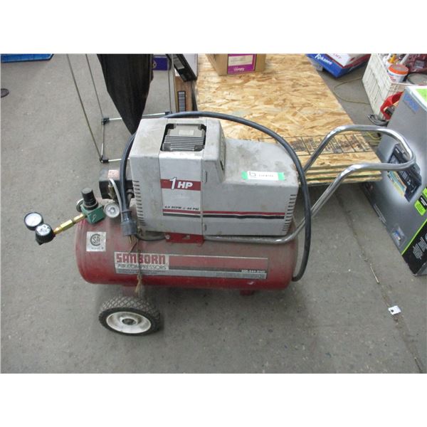Sanborn air compressor - no hose, working - 200 psi 1 hp