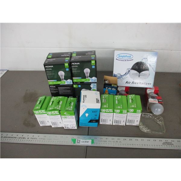 Misc light bulbs, air revitalizer