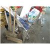 Image 1 : Shopping cart with plastic, Snow shovel, shovel, + misc