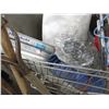 Image 5 : Shopping cart with plastic, Snow shovel, shovel, + misc