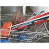 Image 2 : Shopping cart with copper sailboat wall hanger, storage bags, mops