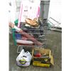 Image 1 : Shopping cart with blow in insulation, shoes, screws