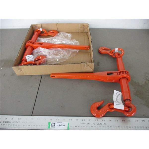 2X THE BID PRICE - Ratchet load binders (new)