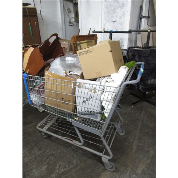 Shopping cart with household related items