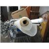Image 4 : Shopping cart, roll of plastic, piping, etc