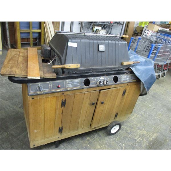Broilmaster gas grill bbq with tank + cover
