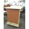 Image 1 : 2-door storage cabinet with 4 wheel dolly metal - 32x24x36