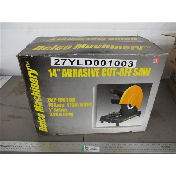 New 14" delco machinery abrasive cutoff saw