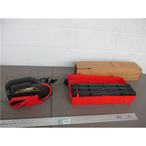 Duracell 600 amp jump starter, road flares